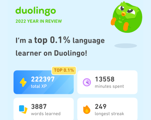 eine Statistik aus der Sprachenlernapp Duolingo